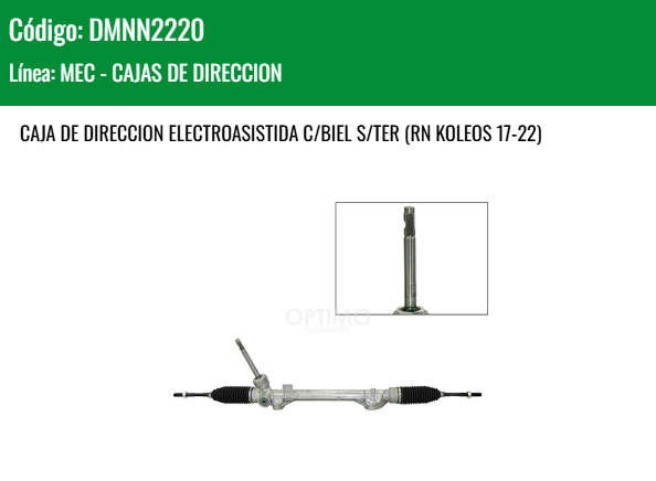 Imagen de DMNN2220 CREMALLERA ELECTROASISTIDA C/BIEL S/TER RENAULT KOLEOS 17-22 NISSAN X-TRAIL 2.5L 15-22