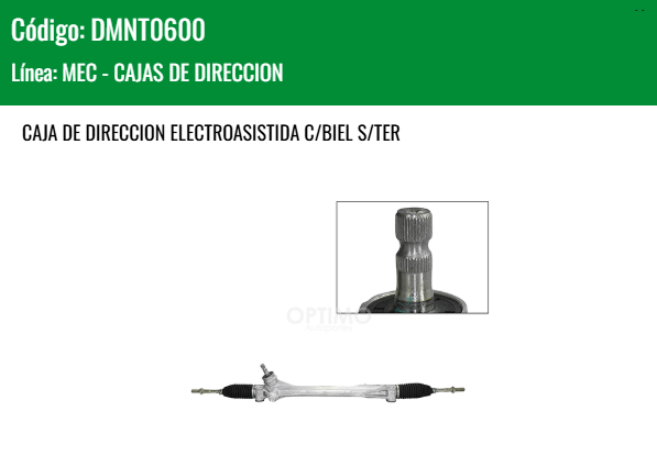 Imagen de DMNT0600 CREMALLERA ELECTROASISTIDA C/BIEL S/TER TOYOTA RAV-4 2.4L 3.5L 06-12