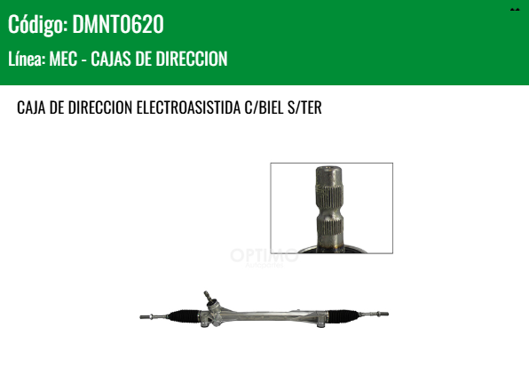 Imagen de DMNT0620 CREMALLERA  ELECTROASISTIDA C/BIEL S/TER TOYOTA RAV-4 2.5L 3.5L 13-18