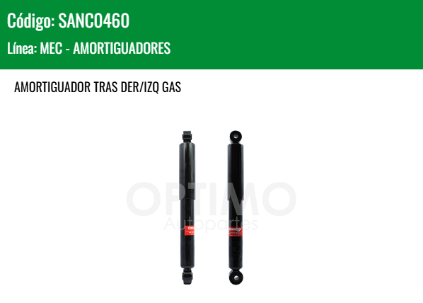 Imagen de SANC0460 AMORTIGUADOR TRASERO DER/IZQ GAS CHEVROLET TORNADO VAN 1.5L 21-25