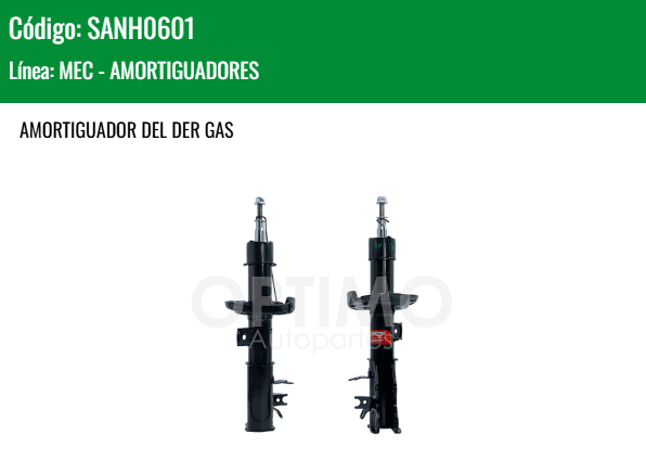 Imagen de SANH0601 AMORTIGUADOR DELANTERO DERECHO GAS HONDA HR-V 1.8L L4 16-22