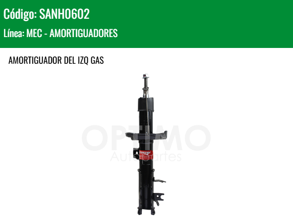 Imagen de SANH0602 AMORTIGUADOR DELANTERO IZQUIERDO GAS HONDA HR-V 1.8L 16-22