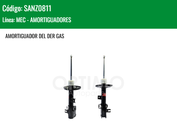 Imagen de SANZ0811 AMORTIGUADOR DEL DER GAS 4709034