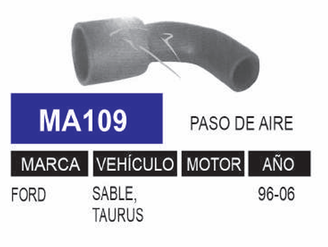 Imagen de MA109 MANGUERA PASO DE AIRE FORD SABLE TAURUS 96-06