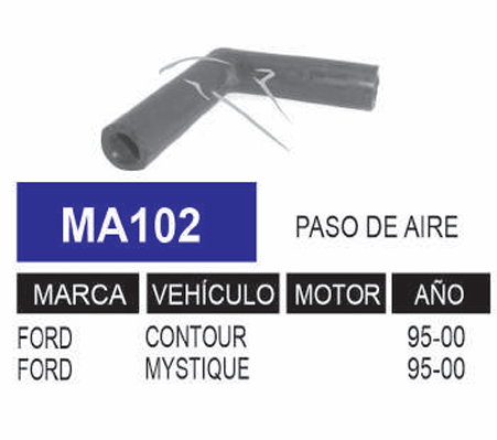 Imagen de MA102 MANGUERA PASO DE AIRE FORD CONTOUR MYSTIQUE 95-00