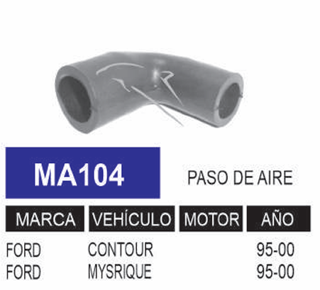 Imagen de MA104 MANGUERA PASO DE AIRE FORD CONTOUR MYSTIQUE 95-00