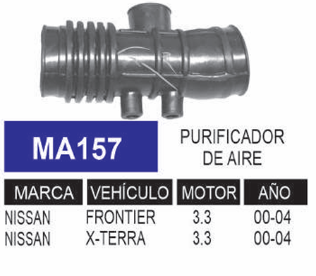 Imagen de MA157 DUCTO PURIFICADOR DE AIRE NISSAN FRONTIER X-TERRA 3.3L V6 00-04