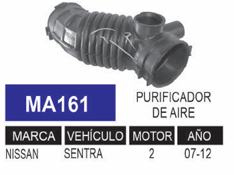 Imagen de MA161 DUCTO PURIFICADOR DE AIRE NISSAN SENTRA 2.0L L4  07-12