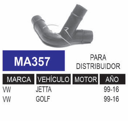 Imagen de MA357 MANGUERA PARA DISTRIBUIDOR VOLKSWAGEN GOLF JETTA 99-16