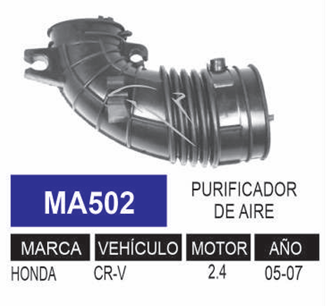 Imagen de MA502 DUCTO PURIFICADOR DE AIRE HONDA CR-V 2.4L L4 05-07