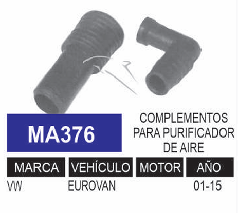 Imagen de MA376 MANGUERA COMPLEMENTO PARA PURIFICADOR DE AIRE VOLKSWAGEN EUROVAN 01-15