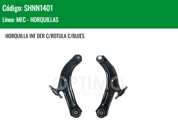 Imagen de SHNN1401 HORQUILLA INF DER C/ROTULA C/BUJES SENTRA B-16 2.0L/2.5L 07 - 12