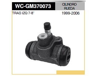 Imagen de WC-GM370073 CILINDRO DE RUEDA TRASERO IZQ GEO TRACKER 99-06 7/8"