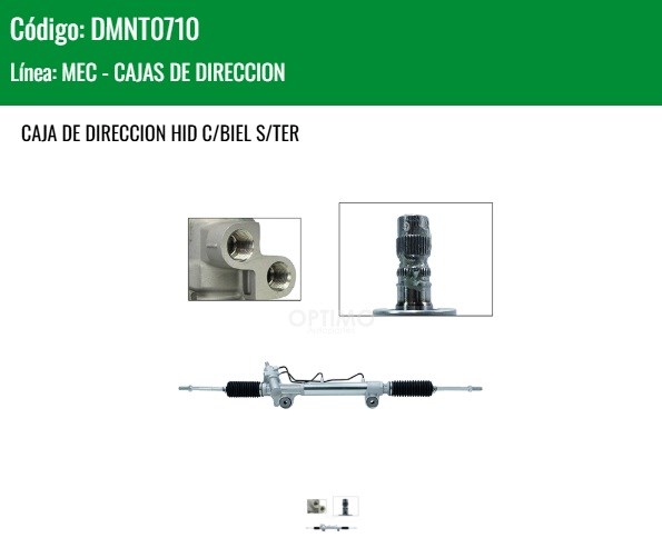 Imagen de DMNT0710 CREMALLERA HIDRAULICA C/BIEL S/TER TOYOTA HILUX 2WD 4WD 2.7L 2.8L 16-25