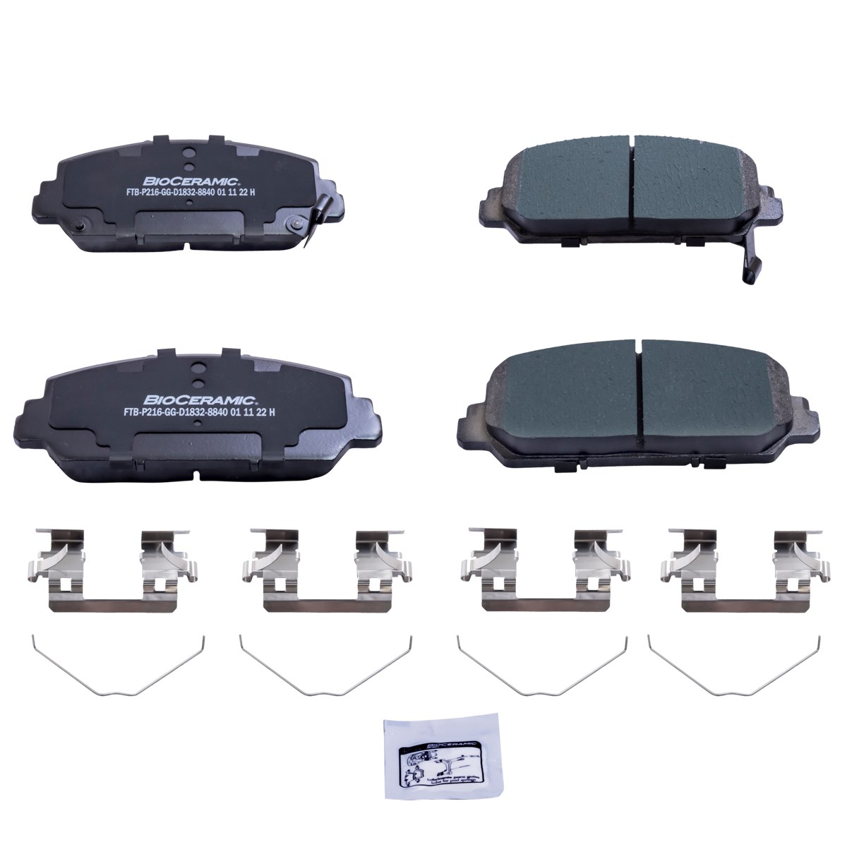 Imagen de BIO8840-D1832 BALATA FRENO DE DISCO DELANTERA HONDA ACCORD SPORT 2016-2017, ACURA ILX 2016-2020