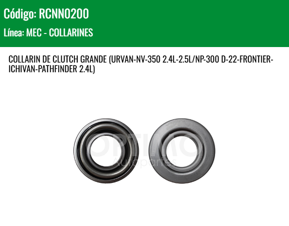 Imagen de RCNN0200 COLLARIN MECANICO GRANDE NISSAN D21 2WD 4WD 2.4L L4 94-07