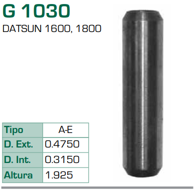 Imagen de G-1030 GUIA PARA VALVULA ADM/ESC DATSUN 1600 1800