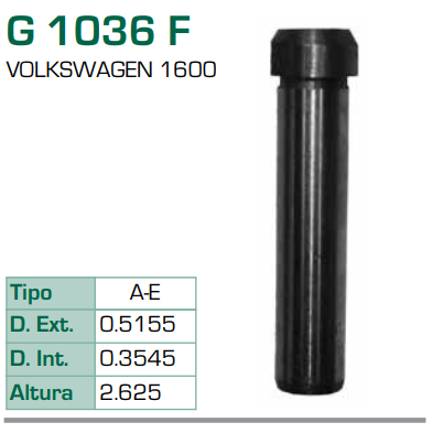 Imagen de G-1036-F GUIA PARA VALVULA ADM/ESC  VOLKSWAGEN 1600