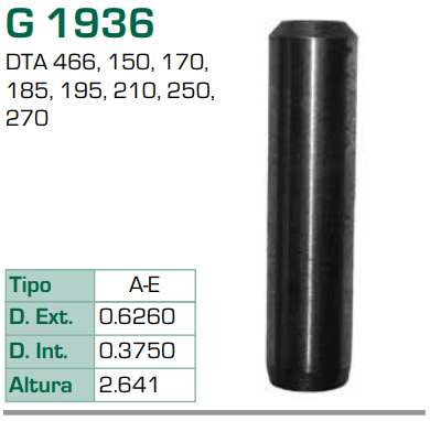 Imagen de G-1936 GUIA PARA VALVULA ADM/ESC NAVISTAR 466 150 170 185 195 210 250 270