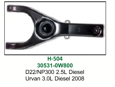 Imagen de H-504 HORQUILLA PARA CLUTCH NISSAN D22/NP300 2.5L DIESEL