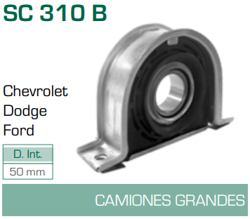 Imagen de SC-310-B SOPORTE PARA FLECHA CARDAN CHEVROLET DODGE FORD CAMIONES GRANDES DIAM. 50 MM