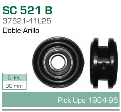 Imagen de SC-521-B SOPORTE PARA FLECHA CARDAN NISSAN PICK UP DOBLE ARILLO 84-95 DIAM. 30 MM