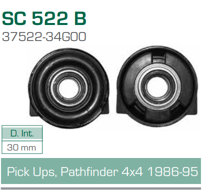 Imagen de SC-522-B SOPORTE PARA FLECHA CARDAN NISSAN PICK UPS PATHFINDER 4X4 86-95 DIAM. 30 MM