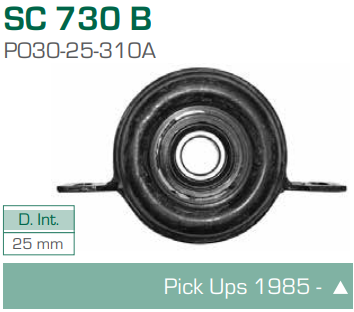 Imagen de SC-730-B SOPORTE PARA FLECHA CARDAN TOYOTA PICK UP 85- DIAM. 25 MM