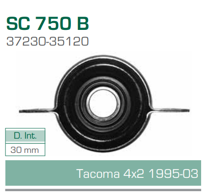 Imagen de SC-750-B SOPORTE PARA FLECHA CARDAN TOYOTA TACOMA 4X2 95-03 DIAM. 30 MM