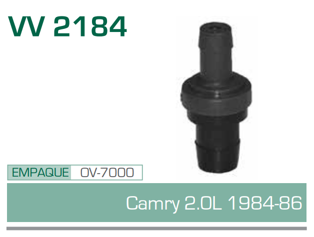 Imagen de V V-2184 VALVULA PCV TOYOTA CAMRY 2.0L 84-86