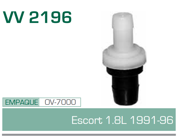 Imagen de V V-2196 VALVULA PCV FORD ESCORT 1.8L 91-96