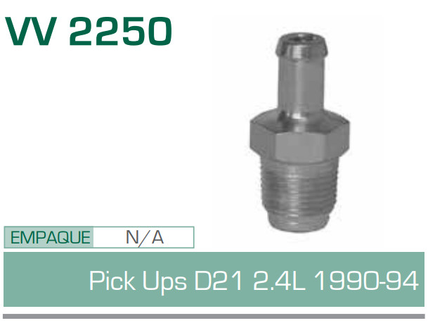 Imagen de V V-2250 VALVULA PCV NISSAN PICK UP 2.4L L4 90-94