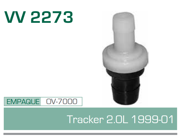 Imagen de V V-2273 VALVULA PCV CHEVROLET TRACKER 2.0L 99-01