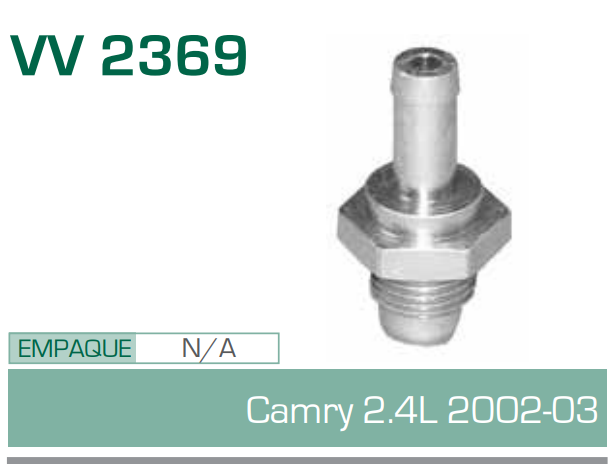 Imagen de V V-2369 VALVULA PCV TOYOTA CAMRY 2.4L 02-03