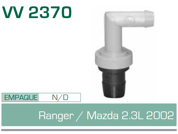 Imagen de V V-2370 VALVULA PCV FORD RANGER MAZDA 2.3L L4 02