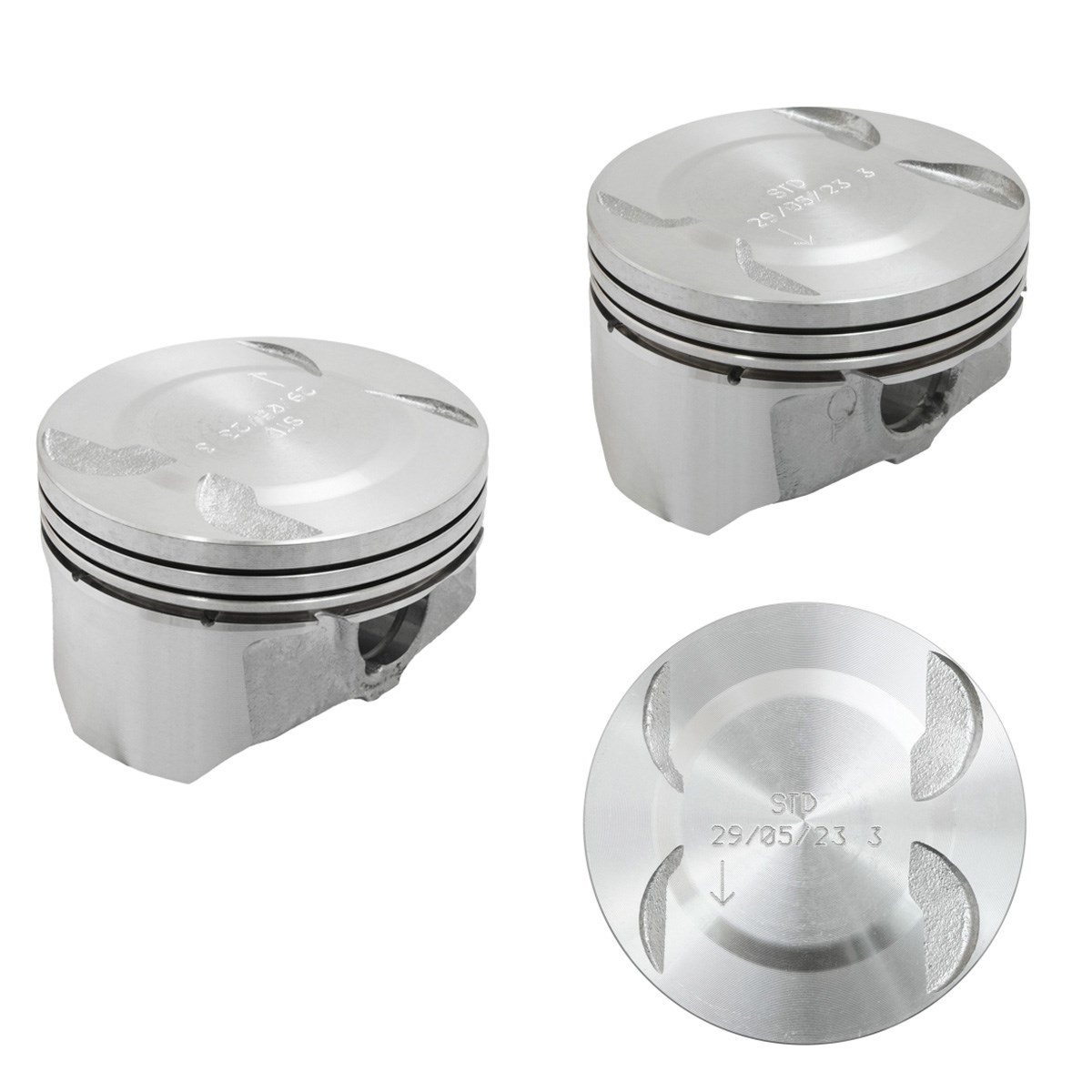 Imagen de P1600CH3-STD PISTONES PARA MOTOR STD CHEVROLET SONIC 1.6L L4 DOHC 16V 12-17 DIAM. 78.962 MM PERNO 19.00 MM RANURA 1.2X1.2X2.0 (2C4199)