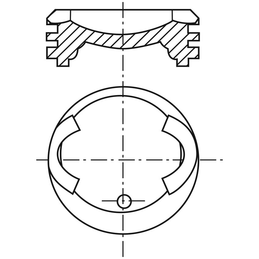 Imagen de P1600N2-STD PISTONES PARA MOTOR STD NISSAN SENTRA TSURU I II 1.6L L4 E16 SOHC 8V 83-92 DIAM. 75.962 MM PERNO 18.97 MM RANURA 1.5X1.5X4.0 (2C6151)
