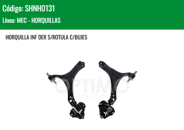 Imagen de SHNH0131 HORQUILLA INFERIOR DERECHA C/ROTULA C/BUJES HONDA ACCORD 2.4L 3.5L 13-17