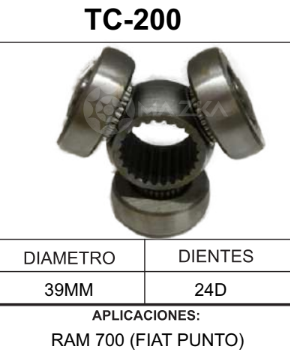 Imagen de TC-200 TRIPOIDE RAM 700, FIAT PUNTO DIAM. TAZA 39MM 24D