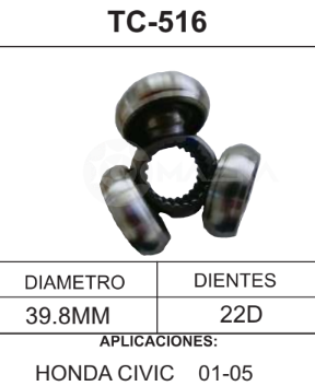 Imagen de TC-516 TRIPOIDE HONDA CIVIC 01-05 DIAM. TAZA 39.8MM 22D
