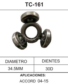 Imagen de TC-161 TRIPOIDE HONDA ACCORD 04-15 DIAM. TAZA 34.5MM 30D